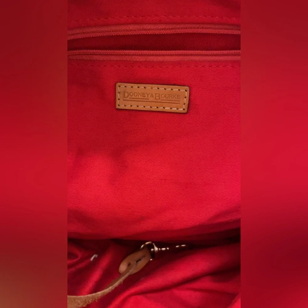 Dooney & Bourke Olive Satchel with Tan Leather Trim - Picture 6 of 8